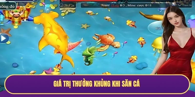 Giá trị thưởng khủng khi săn cá