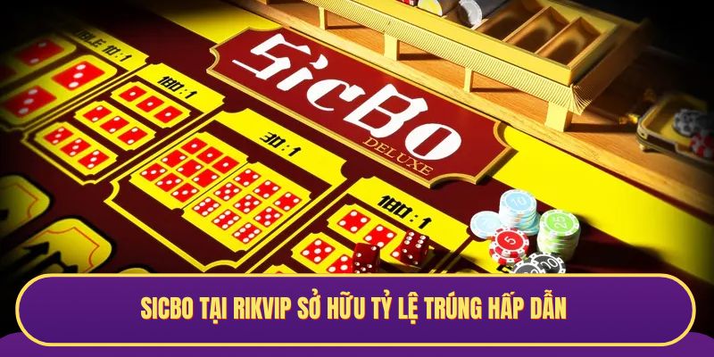 Sicbo tại Rikvip sở hữu tỷ lệ trúng hấp dẫn